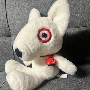 Target White and Red Stuffed Dog Toy
